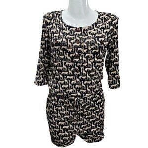 Diane Von Furstenberg Silk Romper Opal XL